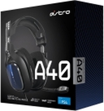 ASTRO A40 TR - For PS4 - hodesett - full størrelse - kablet - 3,5 mm jakk - svart, blå