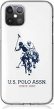 Deksel US Polo Assn US Polo USHCP12LTPUHRWH iPhone 12 Pro Max 6,7 tommer Hvit/hvit glanset stor logo
