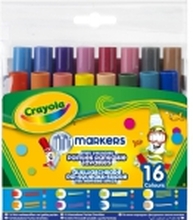 Crayola 16 Markers Pipsqueaks wacky tips, Multi, Flerfarget, 16 farger, Assortert, Rund, 14 år
