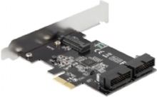 Delock PCI Express Card to 2 x internal USB 3.0 Pin Header - USB-adapter - PCIe 2.0 - USB 3.0 (intern) x 2