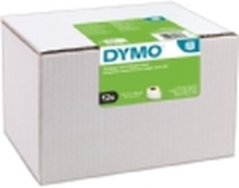 DYMO Shipping / Name Badge Labels - Adhesiv - hvit - 54 x 101 mm 2640 etikett(er) (12 rull(er) x 220) frakt/navneskiltetiketter - for DYMO LabelWriter 320, 330 Turbo, 400, 400 Twin Turbo, 450, 450 Twin Turbo, SE450