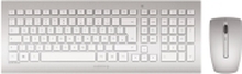 CHERRY DW 8000 - Tastatur- og mussett - trådløs - RF, 2.4 GHz - Fransk - hvit, sølv