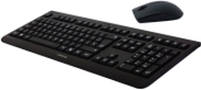 CHERRY DW 3000 - Tastatur- og mussett - trådløs - 2.4 GHz - USA - svart