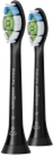 Philips Sonicare W2 Optimal White HX6062 standard - Ekstra tannbørstehode - for tannbørste - svart (pakke med 2) - for Sonicare 2-serien Sonicare DiamondClean Smart HX9902 Sonicare ProtectiveClean 4100 6100