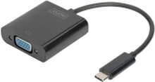 DIGITUS - Ekstern videoadapter - USB-C 3.1 - VGA - svart