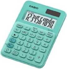 Casio MS-7UC - Skrivebordskalkulator - 10 sifre - solpanel, batteri - grønn