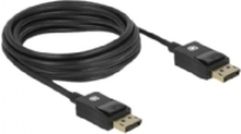 Delock Coaxial - Skjermkabel - DisplayPort (hann) til DisplayPort (hann) - DisplayPort 1.4 - 4 m - 8K-støtte - svart