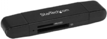 StarTech.com USB Memory Card Reader - USB 3.0 SD Card Reader - Compact - 5Gbps - USB Card Reader - MicroSD USB Adapter (SDMSDRWU3AC) - Kortleser (MMC, SD, microSD, SDHC, microSDHC, SDXC, microSDXC) - USB 3.0/USB-C