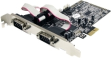 StarTech.com 4 Port Native PCI Express RS232 Serial Adapter Card with 16550 UART - Low Profile Serial Card (PEX4S553) - Seriell adapter - PCIe 1.1 - RS-232 - 4 porter