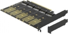 Delock PCI Express x16-kort til 5 x intern M.2-nøkkel B / SATA - Lagringskontroll - M.2 - M.2-kort lavprofil - 6 Gbit/s - PCIe 3.0 x16
