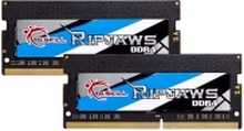 G.Skill Ripjaws - DDR4 - sett - 64 GB: 2 x 32 GB - SO DIMM 260-pin - 3200 MHz / PC4-25600 - CL22 - 1.2 V - ikke-bufret - ikke-ECC