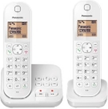 Panasonic KX-TGC422G - Trådløs telefon - svarersystem med anrops-ID - DECT - hvit + ekstra håndsett