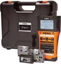 Brother P-Touch PT-E550WNIVP - Etikettmaker - S/H - termotransfer - Rull (2,4 cm) - Wi-Fi - kutter - svart, oransje