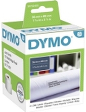 DYMO LabelWriter - Papir - permanet adhesiv - hvit - 36 x 89 mm 520 etikett(er) (2 rull(er) x 260) adresselapper - for DYMO LabelWriter 310, 315, 320, 330, 400, 450, 4XL, SE450, Wireless