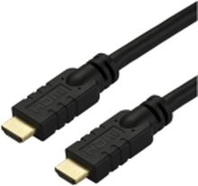 StarTech.com 10m(30ft) HDMI 2.0 Cable, 4K 60Hz Active HDMI Cable, CL2 Rated for In Wall Installation, Long Durable High Speed Ultra-HD HDMI Cable, HDR 10, 18Gbps, Male to Male Cord, Black - Al-Mylar EMI Shielding (HD2MM10MA) - HDMI-kabel - HDMI hann til H