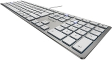 CHERRY KC 6000 SLIM - Tastatur - USB - USA - tastsvitsj: CHERRY SX - sølv