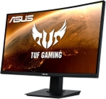 ASUS TUF Gaming VG24VQE - LED-skjerm - gaming - kurvet - 23.6 - 1920 x 1080 Full HD (1080p) @ 165 Hz - VA - 250 cd/m² - 3000:1 - 1 ms - 2xHDMI, DisplayPort - svart