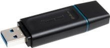 Kingston DataTraveler Exodia - USB-flashstasjon - 64 GB - USB 3.2 Gen 1 - svart med blågrønt