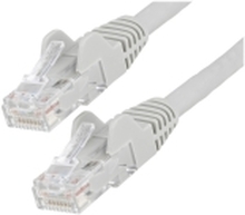 StarTech.com 5m LSZH CAT6 Ethernet Cable, 10 Gigabit Snagless RJ45 100W PoE Network Patch Cord with Strain Relief, CAT 6 10GbE UTP, Grey, Individually Tested/ETL, Low Smoke Zero Halogen - Category 6 - 24AWG (N6LPATCH5MGR) - Koblingskabel - RJ-45 (hann) ti