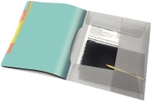 Esselte Colour'Ice - Klassifikasjonsmappe - 6 rom - 6 deler - for 266 x 320 mm - med fliker - gjennomskinnelig, multifarge
