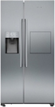 Siemens iQ500 KA93GAIEP - Kjøleskap/fryser - side-ved-side med vannautomat, isdispenser - bredde: 90.8 cm - dybde: 76.2 cm - høyde: 178.7 cm - 560 liter - Klasse E - rustfritt stål