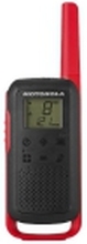 Motorola Talkabout T62 - Bærbar - toveis radio - PMR - 446 MHz - 16-kanalers - svart, rød (en pakke 2)