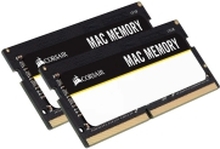 CORSAIR Mac Memory - DDR4 - sett - 16 GB: 2 x 8 GB - SO DIMM 260-pin - 2666 MHz / PC4-21300 - CL18 - 1.2 V - ikke-bufret - ikke-ECC