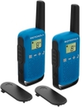 Motorola Talkabout T42 - Bærbar - toveis radio - PMR - 446 MHz - 16-kanalers - svart og blå (en pakke 2)