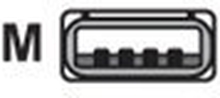 Datalogic - USB-kabel - USB (hann) - 5 m - rullet sammen