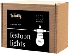 Twinkly Festoon Starter Kit - Stringlys - LED x 20 - klasse G - RGB-lys - svart