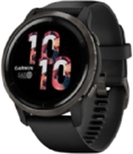 Garmin Venu 2 - 45 mm - svart - sportsur med bånd - silikon - svart - håndleddstørrelse: 135-200 mm - display 1.3 - Bluetooth, Wi-Fi, ANT+ - 49 g