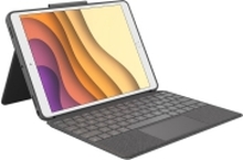 Logitech Combo Touch - Tastatur og folioveske - med styrepute - bakgrunnsbelyst - Apple Smart connector - Pan Nordic - grå - for Apple 10.9-inch iPad Air (4. generasjon, 5. generasjon)