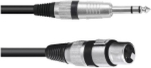 Omnitronic 30225180 XLR Adapterkabel [1x XLR-Buchse 3 polig - 1x Klinkenstecker 6.3 mm (stereo)] 0.90 m Schwarz (30225180)