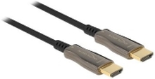 Delock - High Speed - HDMI-kabel - HDMI hann til HDMI hann - 20 m - svart - Active Optical Cable (AOC), 8 K 60 Hz (7680 x 4320) støtte