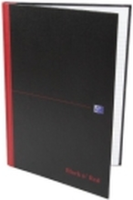 Oxford Black n' Red - Notisbok - eskebundet - A4 - 96 ark / 192 sider - hvitt papir - linjert - svart perm - kartong