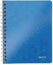 Notesbog Leitz WOW, A5, linjeret, 80 ark, blå