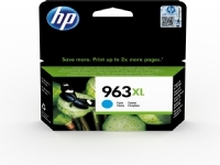 HP 963XL høykapasitets cyan, original blekkpatron, Høyt (XL) utbytte, Pigmentbasert blekk, 22,77 ml, 1600 sider, 1 stykker