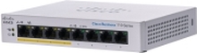 Cisco Business 110 Series 110-8PP-D - Switch - ikke-styrt - 4 x 10/100/1000 (PoE) + 4 x 10/100/1000 - stasjonær, rackmonterbar, veggmonterbar - PoE (32 W) - DC-strøm