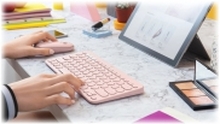 Logitech K380 Multi-Device Bluetooth Keyboard til MacOS, iPads & iPhones - Tastatur - trådløs - Bluetooth 3.0 - Nordisk (dansk/finsk/norsk/svensk) - rosa