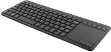 DELTACO Mini - Tastatur - med styreplate - trådløs - 2.4 GHz - QWERTY - USA - svart