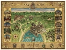 Ravensburger Harry Potter Wizarding World - Hogwarts Map - puslespill - 1500 deler