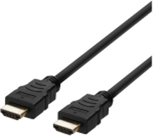 DELTACO - Ultra High Speed - HDMI-kabel - HDMI hann til HDMI hann - 3 m - skjermet - svart - 4K 120 Hz støtte, 8K 60Hz støtte