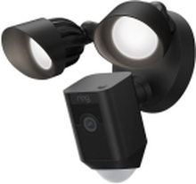 Ring Floodlight Cam Wired Plus - Nettverksovervåkingskamera - utendørs - værbestandig - farge (Dag og natt) - 1080p - lyd - trådløs - Wi-Fi - AC 120/230 V