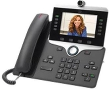 Cisco IP Phone 8845 - IP-videotelefon - med digitalkamera, Bluetooth-grensesnitt - SIP, SDP - 5 linjer - koksgrå - TAA-samsvar