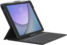 ZAGG Messenger Folio 2 - Tastatur og folioveske - Bluetooth - Nordisk - koksgrå tastatur, koksgrå boks - for Apple 10.2-inch iPad 10.5-inch iPad Air (3. generasjon)