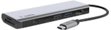 Belkin CONNECT USB-C 7-in-1 Multiport Adapter - Dokkingstasjon - USB-C - HDMI
