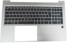 HP - Erstatningstastatur for bærbar PC - bakbelysning - QWERTY - Dansk/norsk/finsk - med toppdeksel - for EliteBook 855 G7