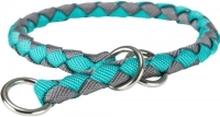 Trixie Cavo, dog collar clamp, aqua blue/graphite, webbing tape, L: 47-55 cm/by 18 mm