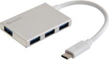 Sandberg USB-C til 4 xUSB 3.0 Hub, White