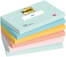 Post-it Super Sticky Notes 76mmx127mm 100ark/blk 6blk/pak Beachside farvekollektion